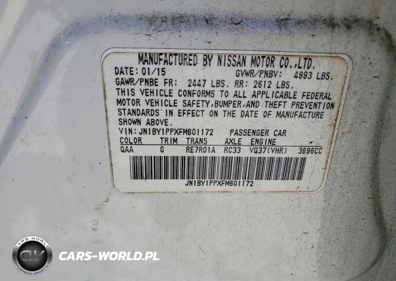 2015 Infiniti Q70L 3.7 VIN:JN1BY1PPXFM601172 - 12