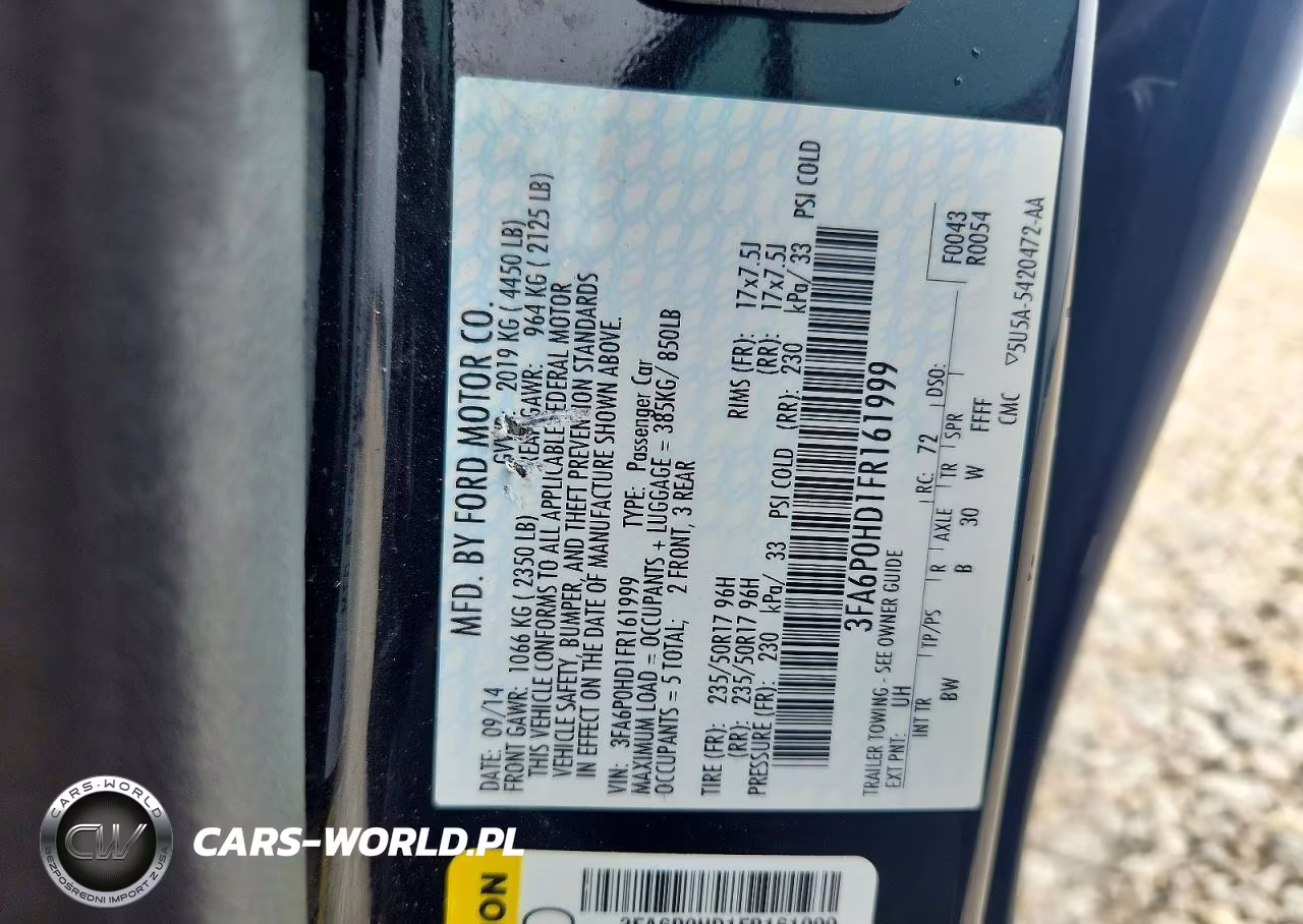 2015 Ford Fusion Se VIN:3FA6P0HD1FR161999 - 12