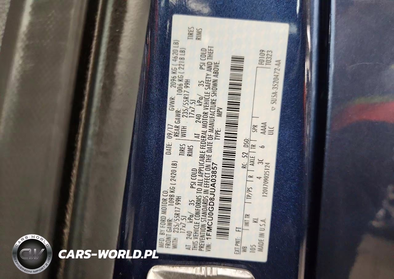 2018 Ford Escape Se VIN:1FMCU0GD8JUA03857 - 14