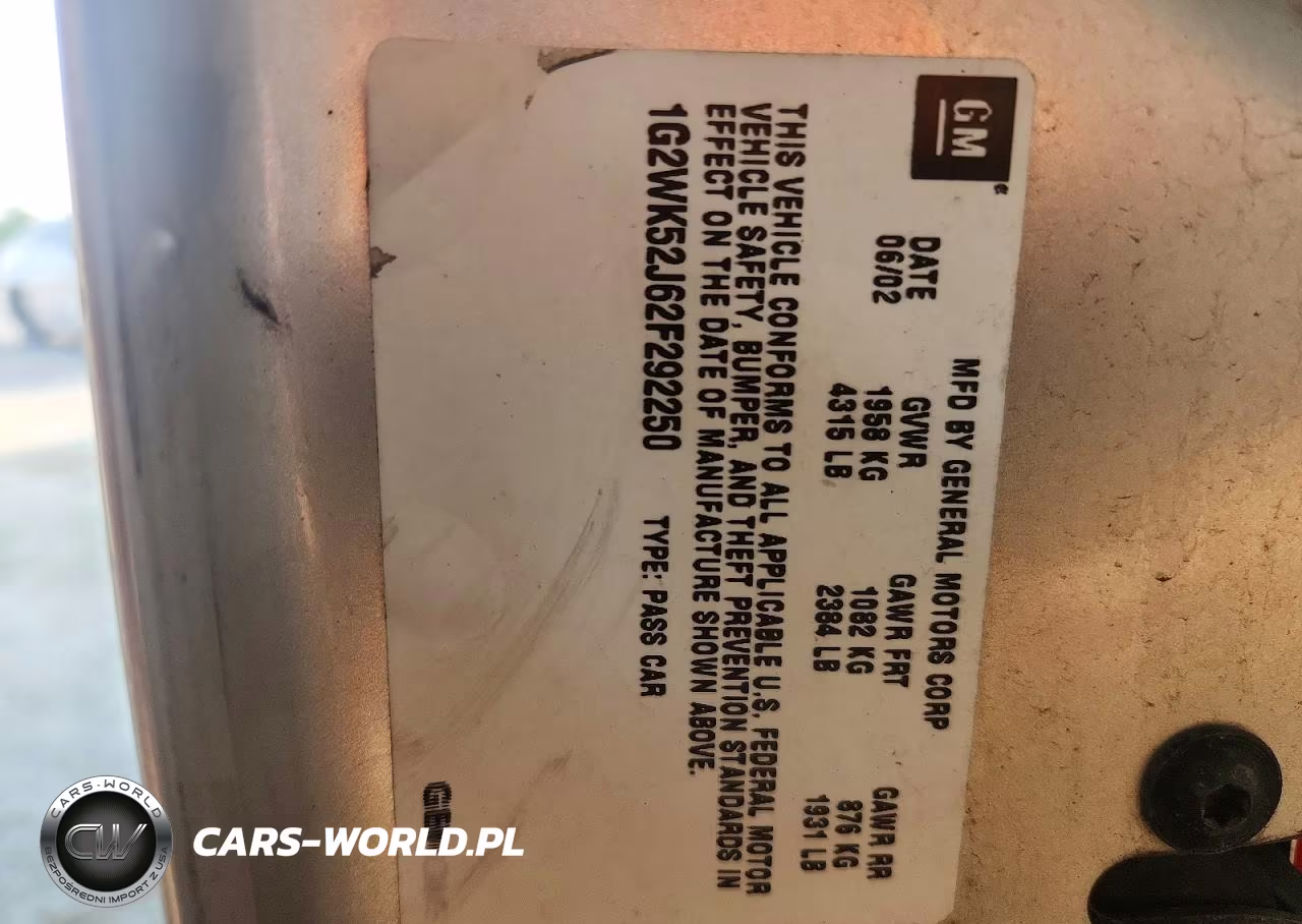 2002 Pontiac Grand Prix Se VIN:1G2WK52J62F292250 - 13