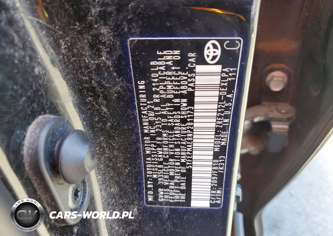 2022 Toyota Corolla Le VIN:5YFEPMAE8NP281173 - 12