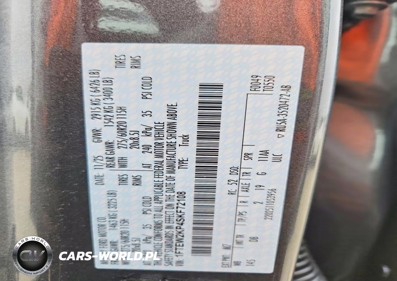 2025 Ford F150 Stx VIN:1FTEW2KP4SKF72108 - 12