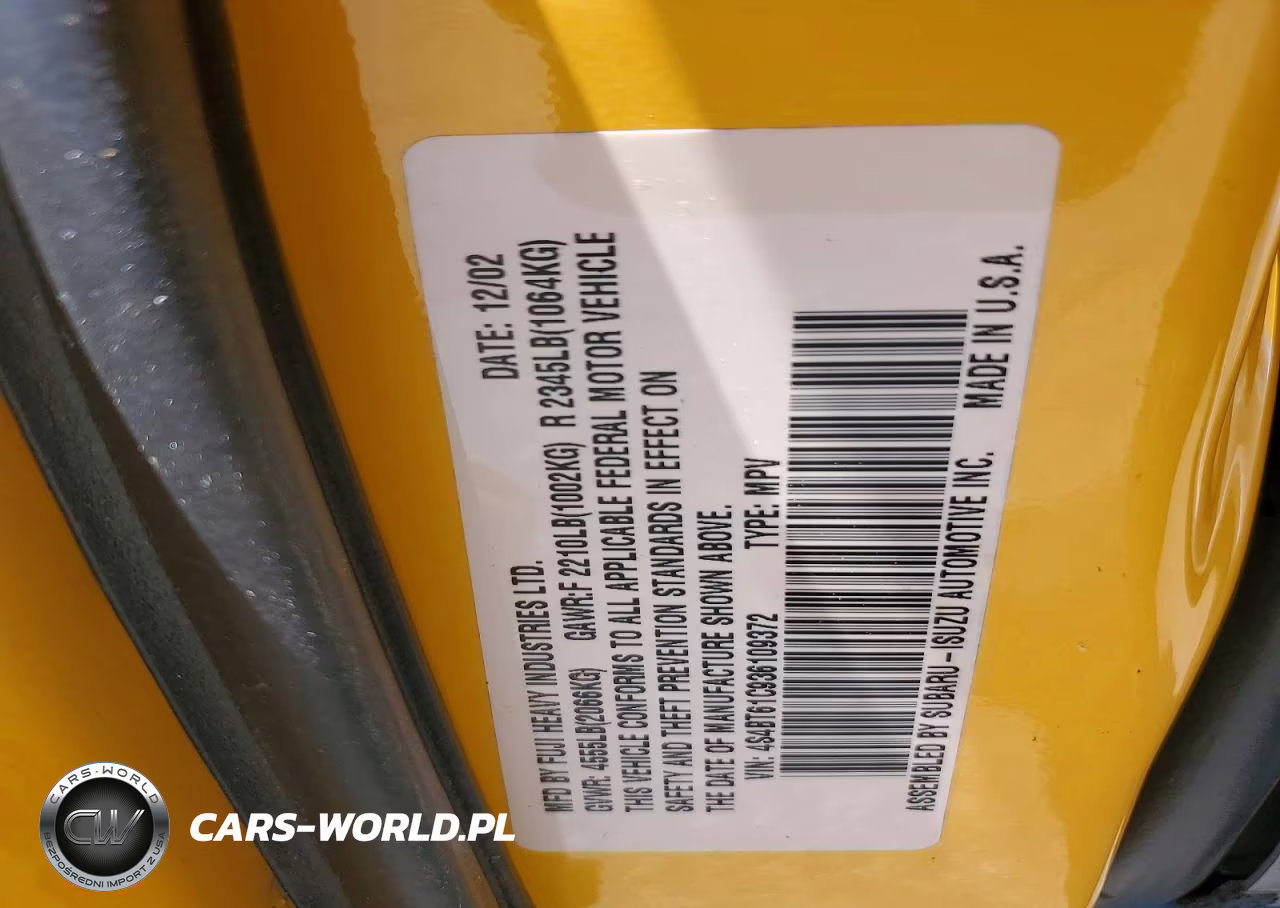 2003 Subaru Baja VIN:4S4BT61C936109372 - 12