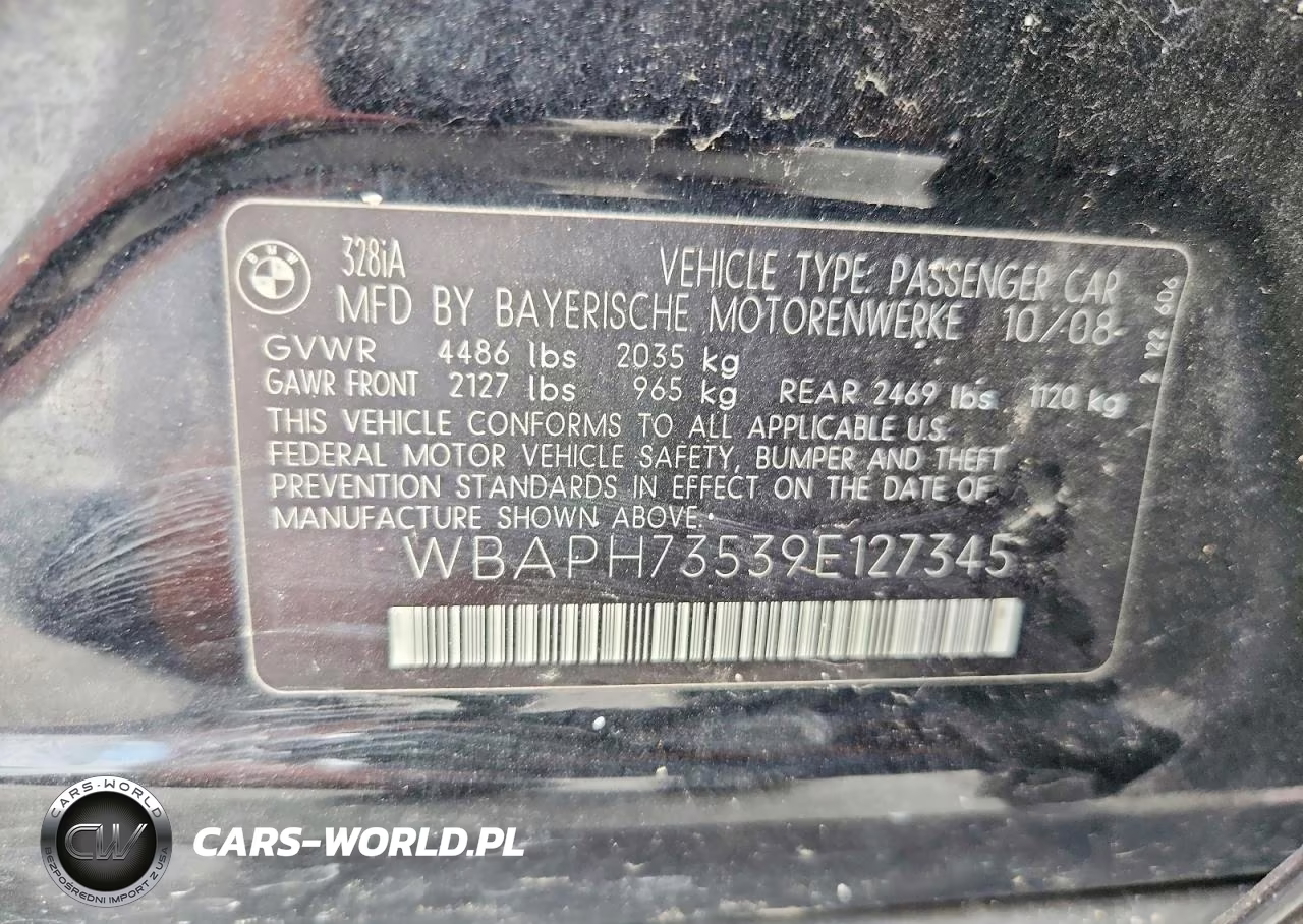 2009 BMW 328 I VIN:WBAPH73539E127345 - 12