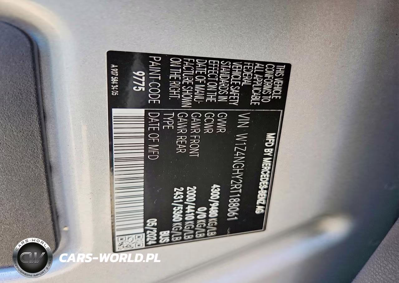 2024 Mercedes-Benz Sprinter 2500 VIN:W1Z4NGHY2RT188061 - 13
