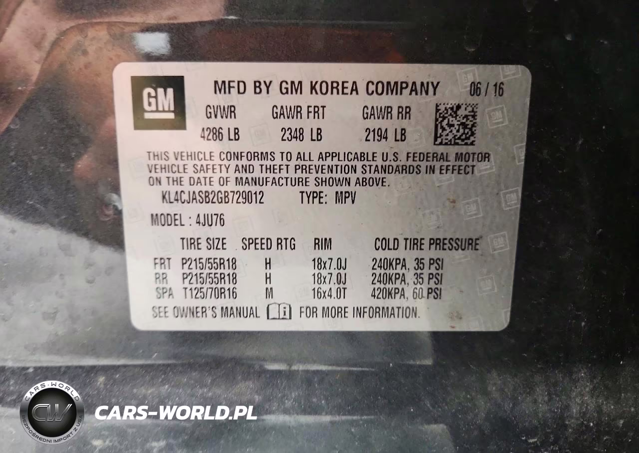 2016 Buick Encore VIN:KL4CJASB2GB729012 - 13