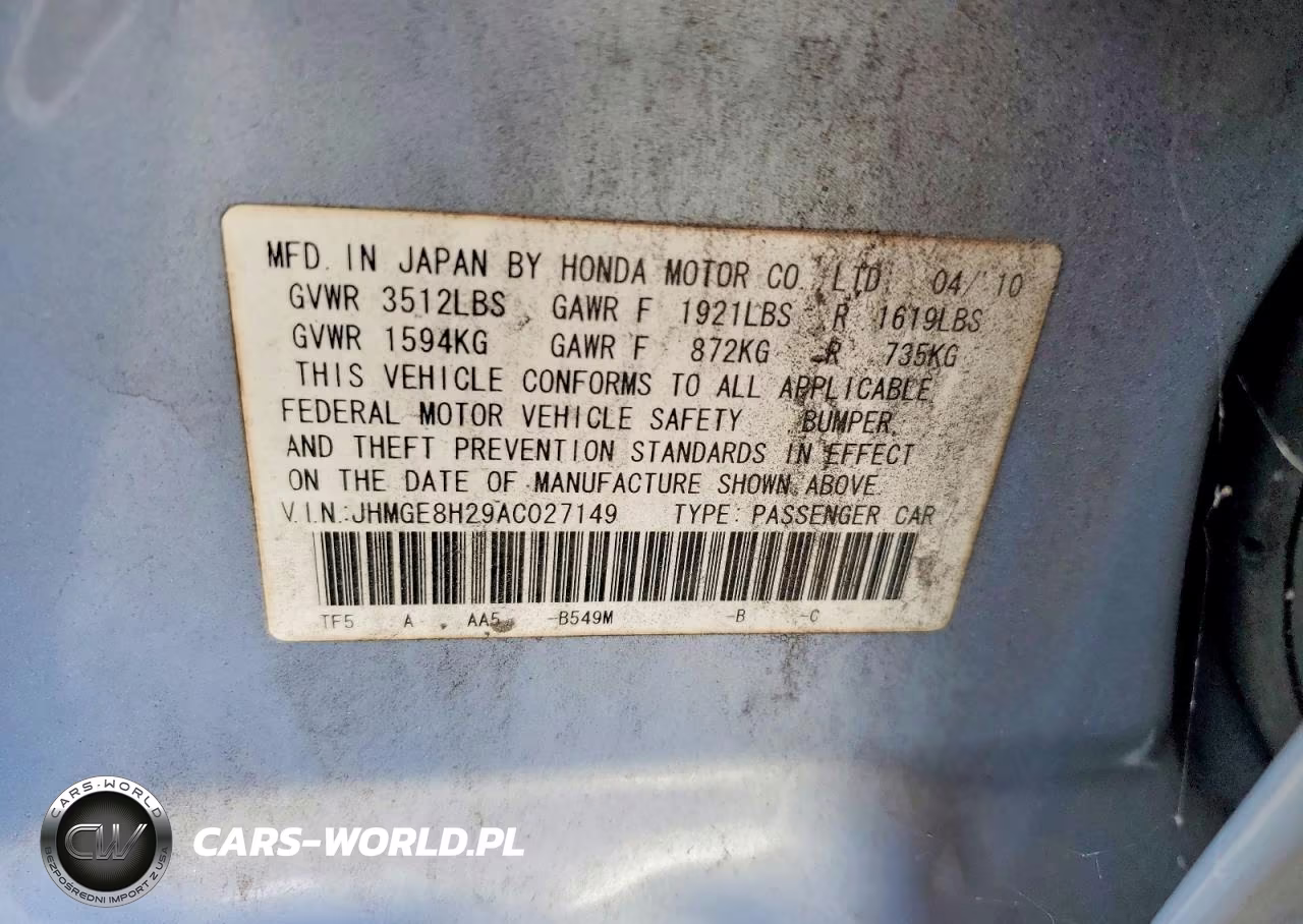 2010 Honda Fit VIN:JHMGE8H29AC027149 - 13