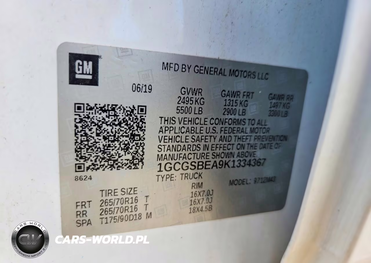 2019 Chevrolet Colorado VIN:1GCGSBEA9K1334367 - 12