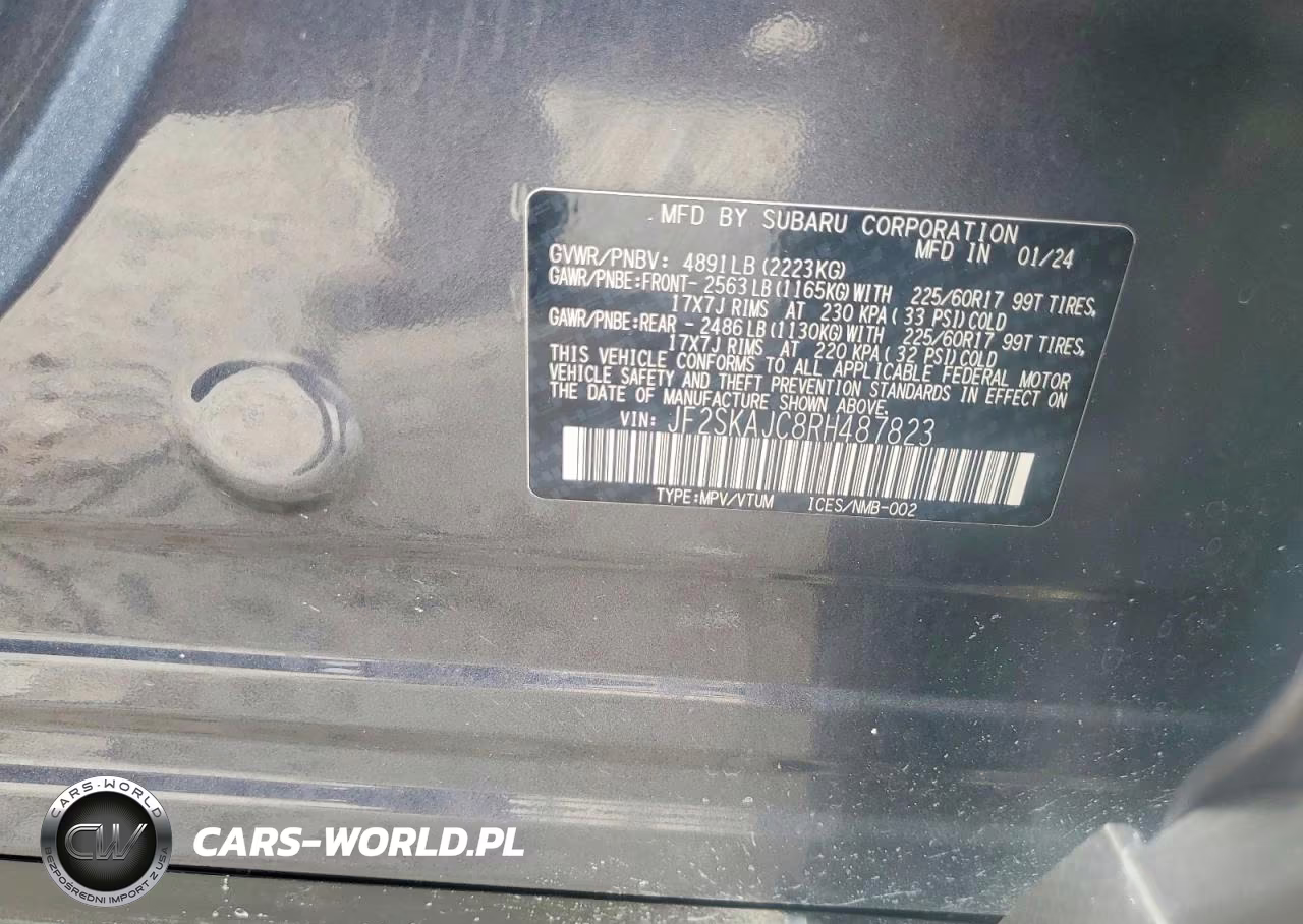 2024 Subaru Forester Wilderness VIN:JF2SKAJC8RH487823 - 13