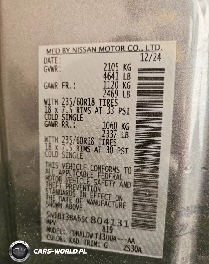 2025 Nissan Rogue Sv VIN:5N1BT3BA6SC804131 - 13