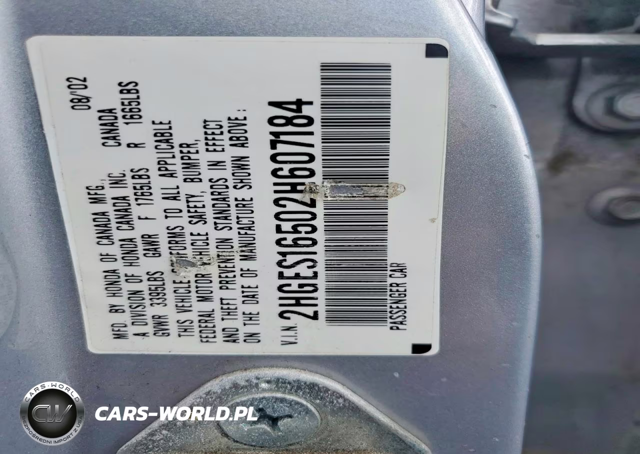 2002 Honda Civic Lx VIN:2HGES16502H607184 - 12
