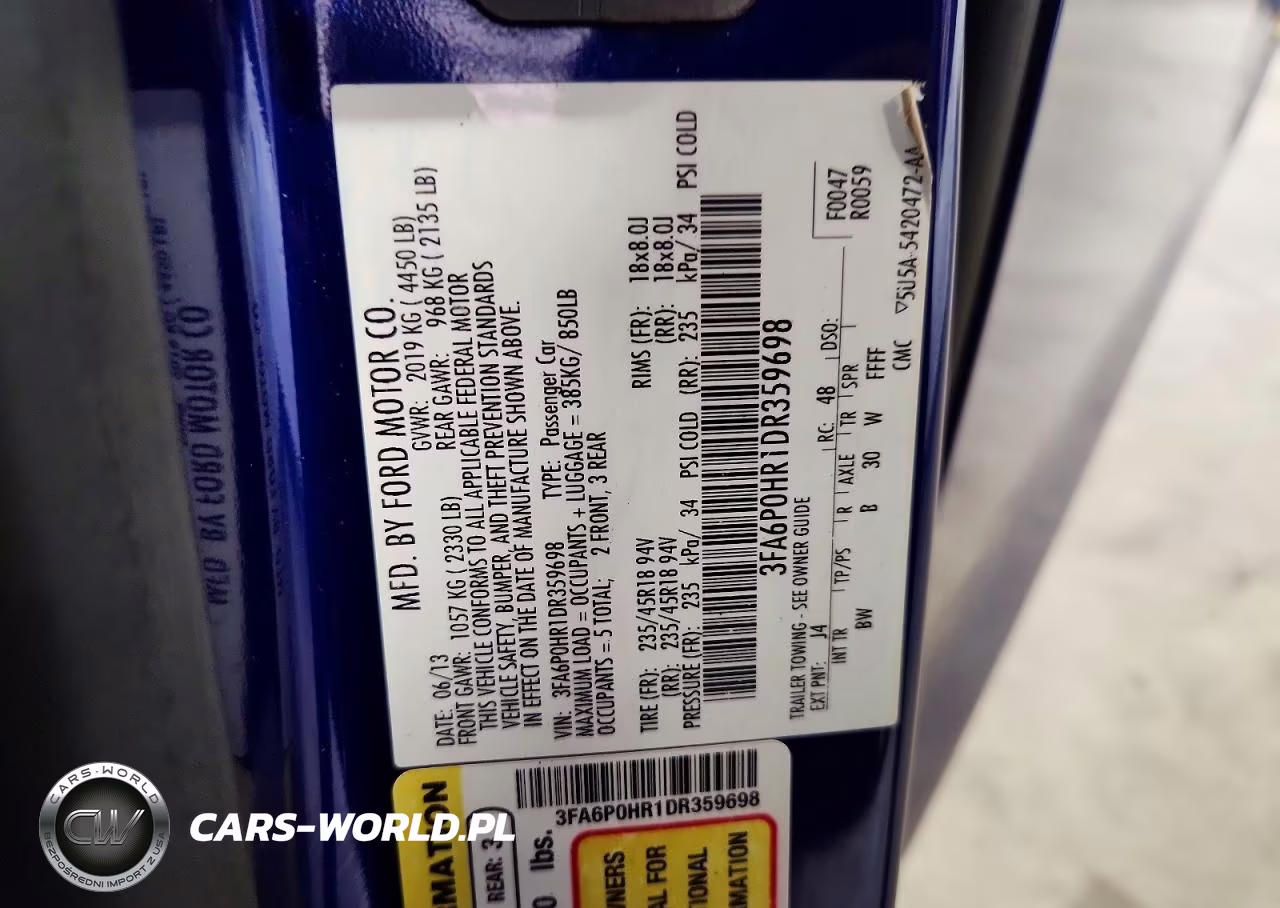 2013 Ford Fusion Se VIN:3FA6P0HR1DR359698 - 12