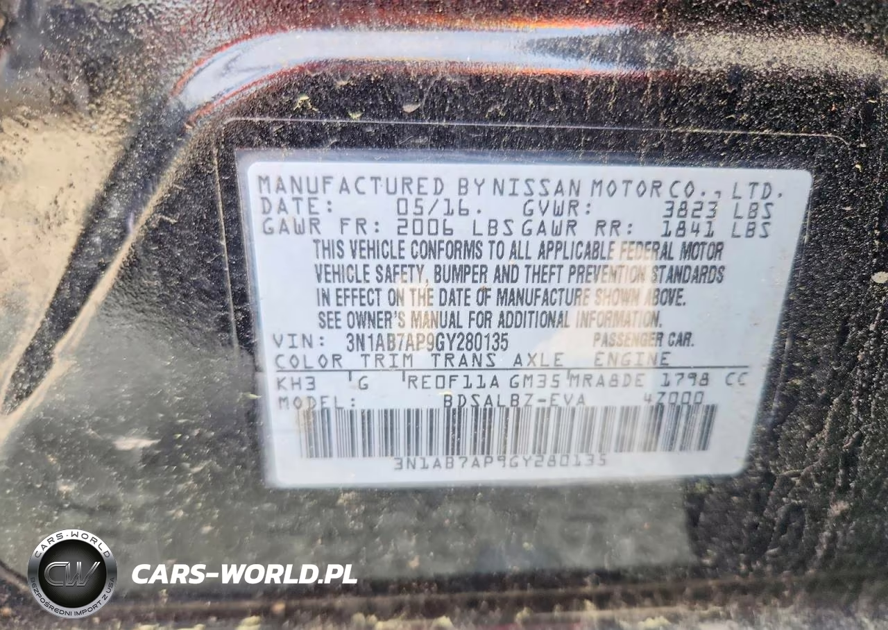 2016 Nissan Sentra S Manual VIN:3N1AB7AP9GY280135 - 12
