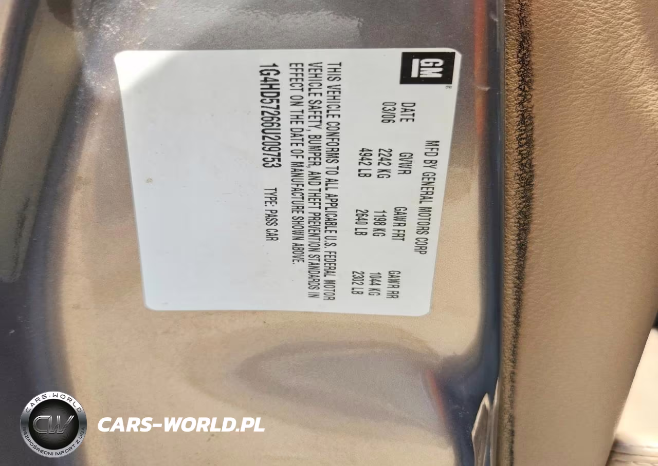 2006 Buick Lucerne Cxl VIN:1G4HD57266U209753 - 12