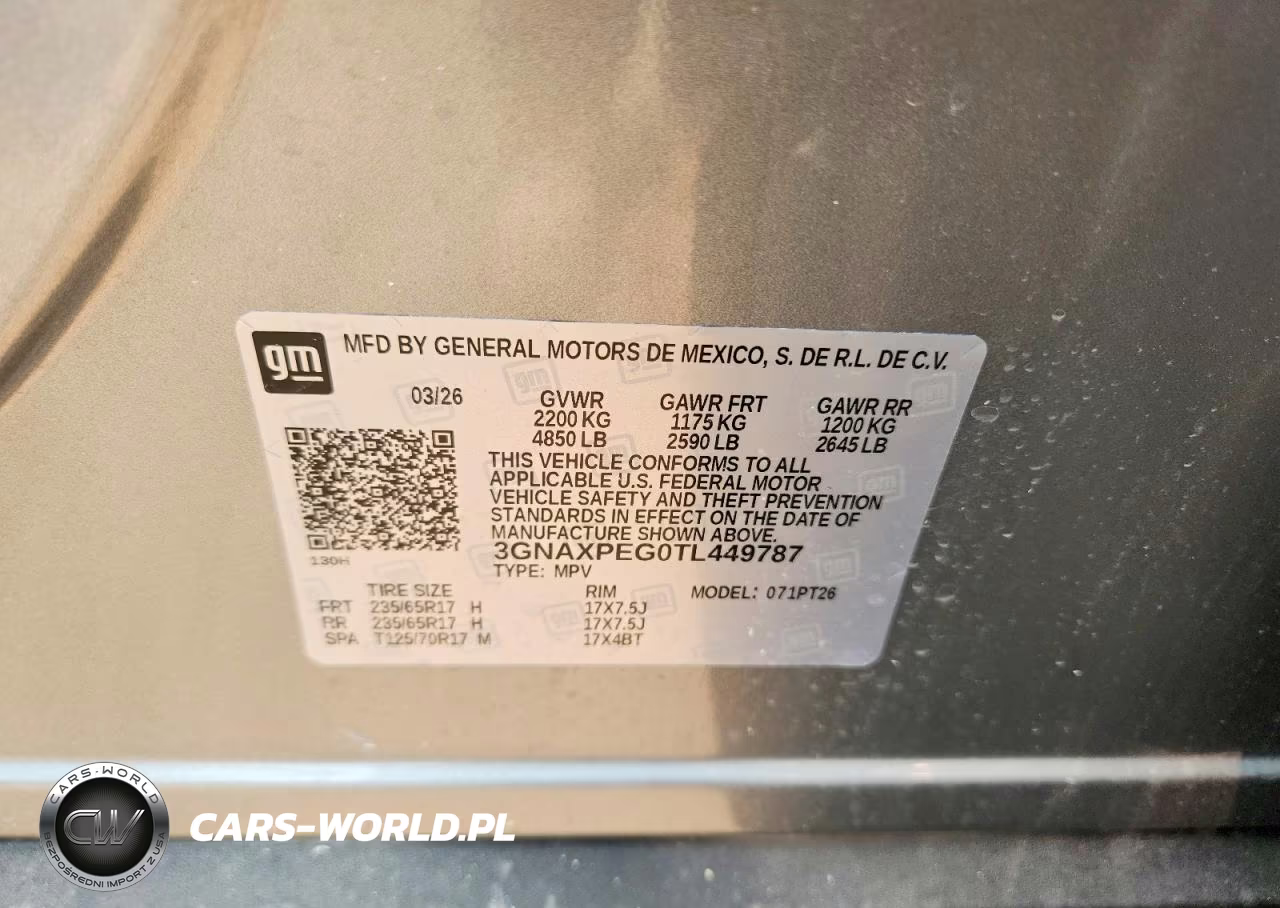 2026 Chevrolet Equinox VIN:3GNAXPEG0TL449787 - 14