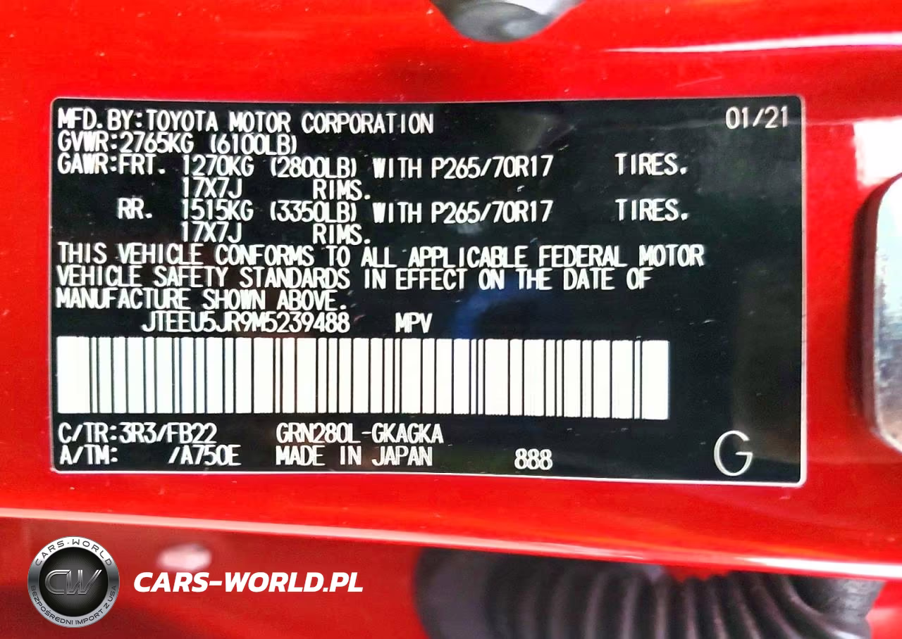 2021 Toyota 4Runner Sr5 VIN:JTEEU5JR9M5239488 - 13