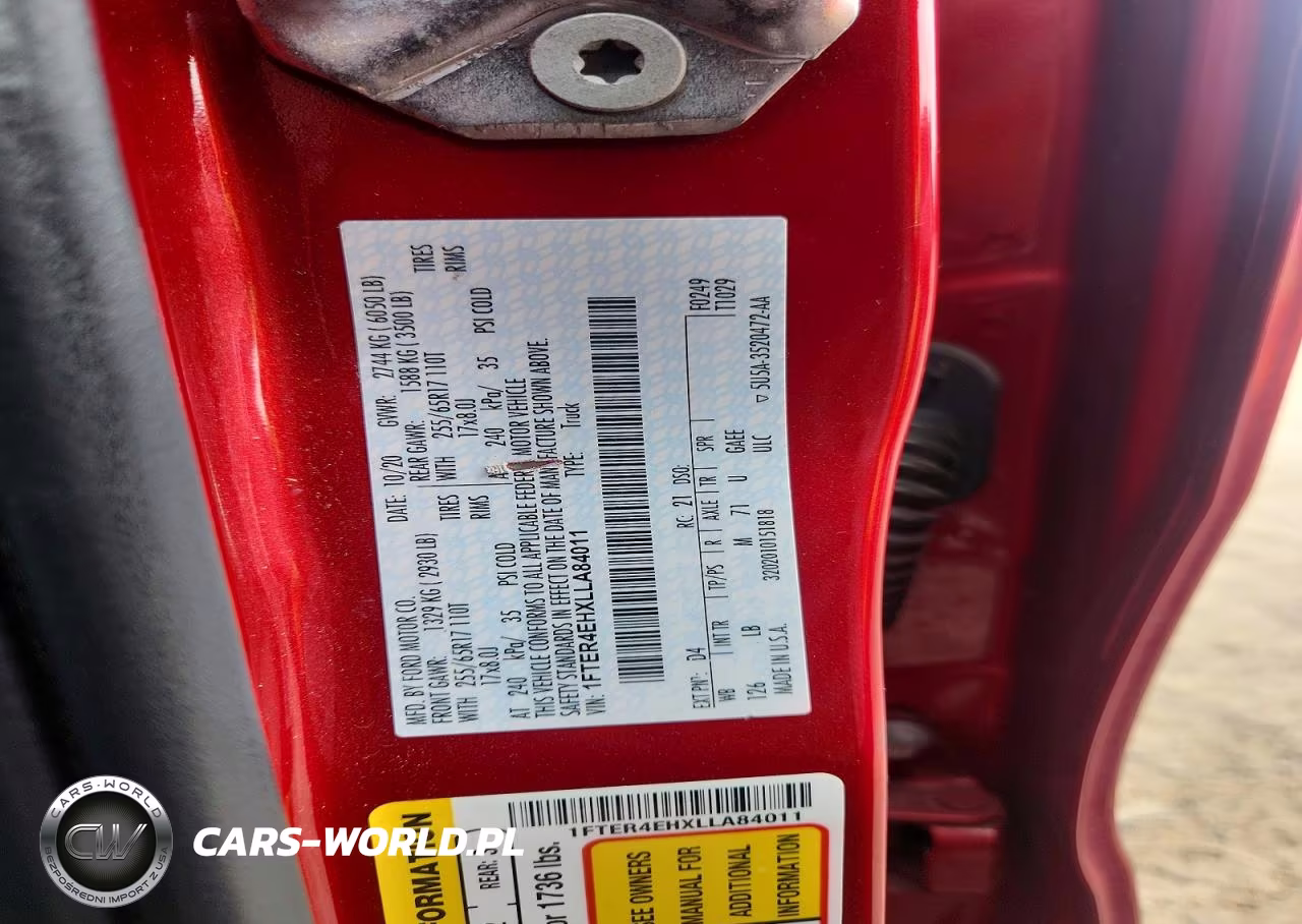 2020 Ford Ranger Xl VIN:1FTER4EHXLLA84011 - 12