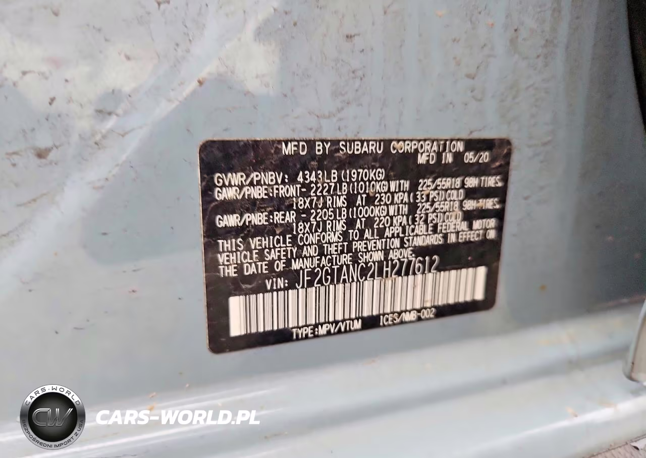 2020 Subaru Crosstrek Limited VIN:JF2GTANC2LH277612 - 13