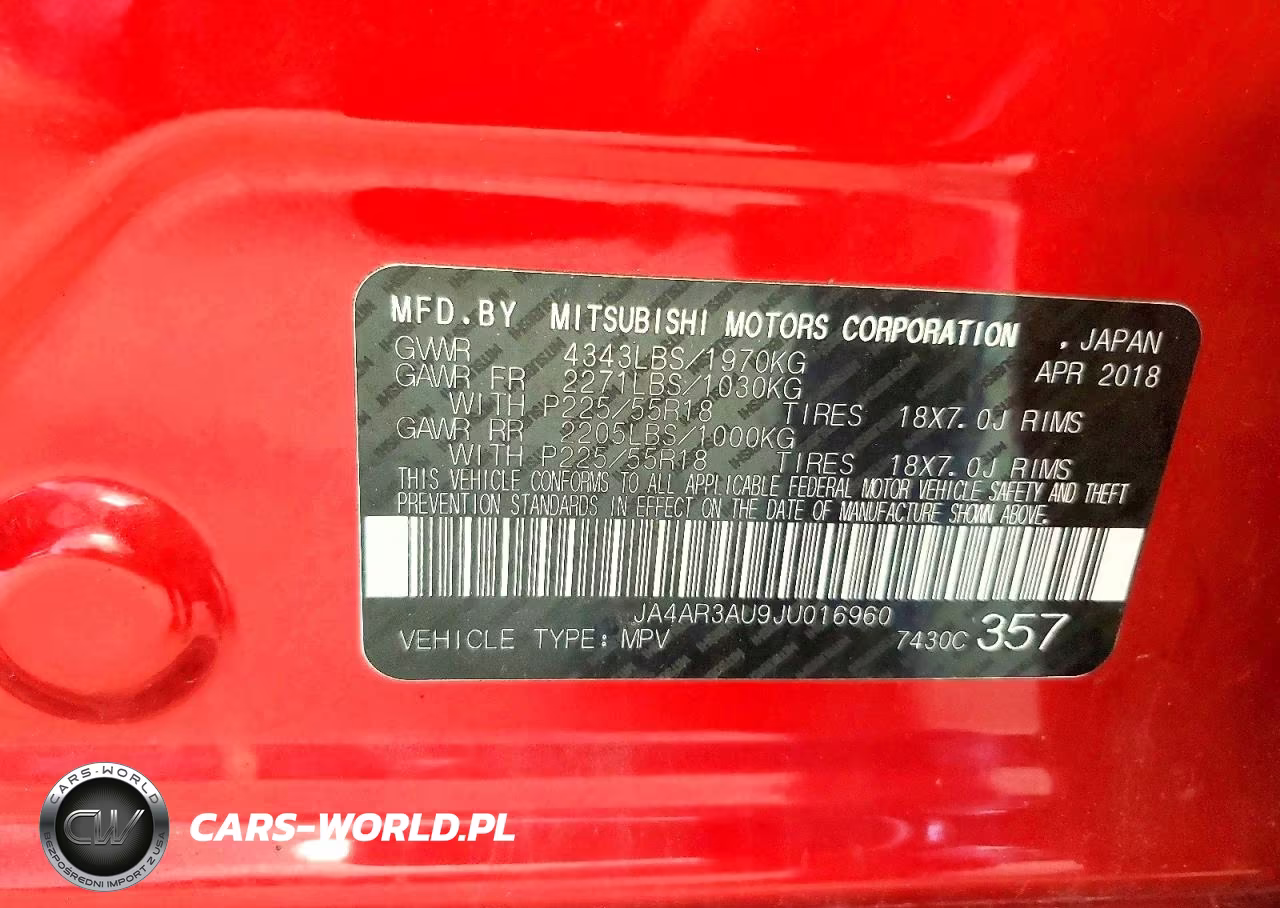 2018 Mitsubishi Outlander Sport Es VIN:JA4AR3AU9JU016960 - 13
