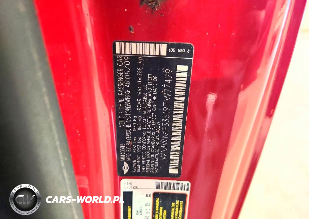 2009 Mini Cooper VIN:WMWMF33519TW77429 - 12