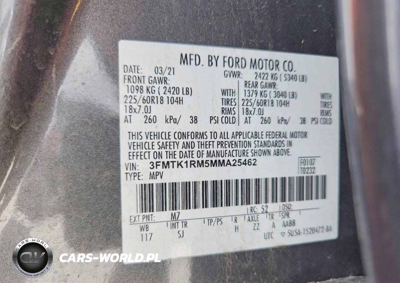 2021 Ford Mustang Mach-E Select VIN:3FMTK1RM5MMA25462 - 13