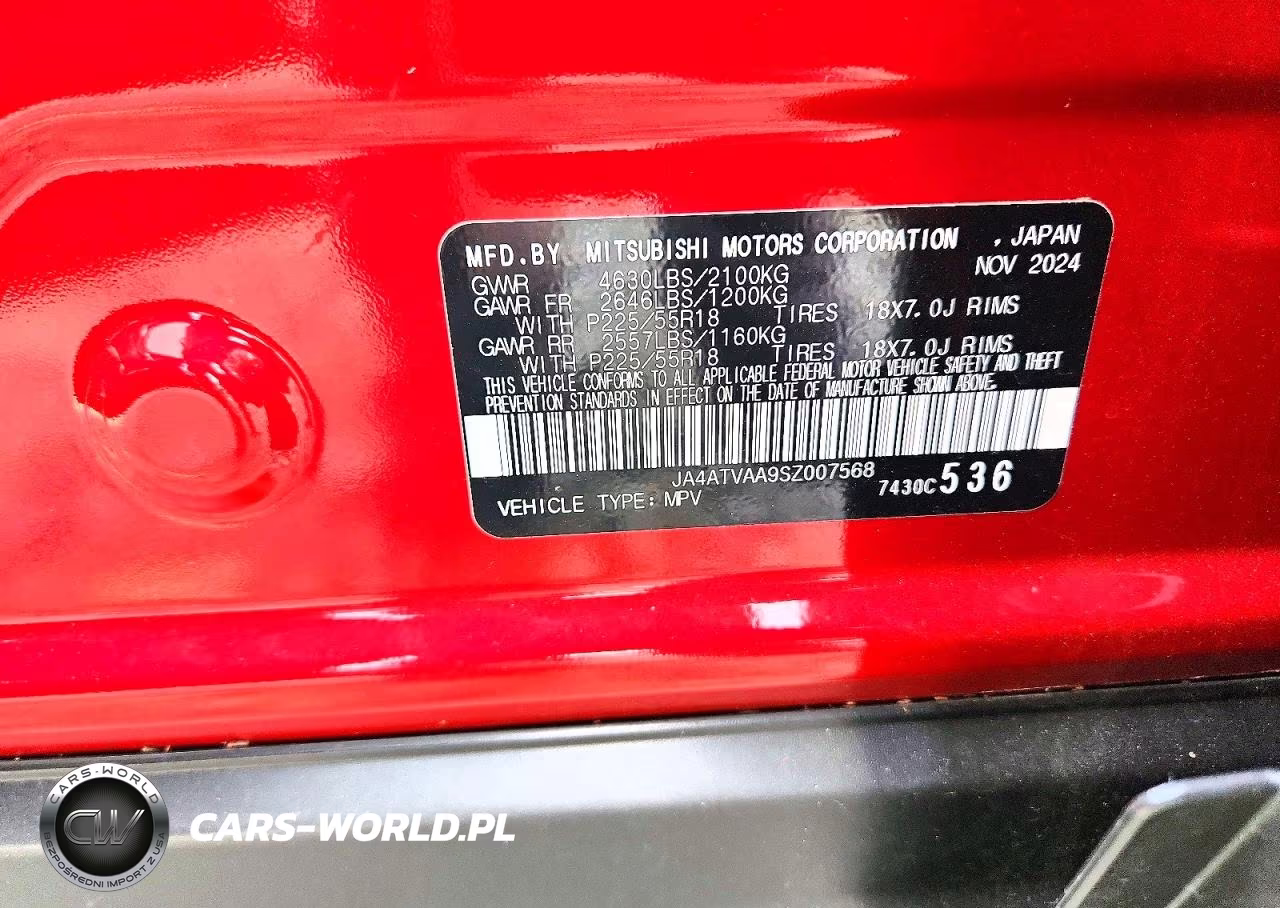 2025 Mitsubishi Eclipse Cross Le VIN:JA4ATVAA9SZ007568 - 12