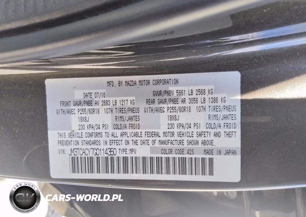 2016 Mazda Cx-9 Touring VIN:JM3TCACY7G0114350 - 13