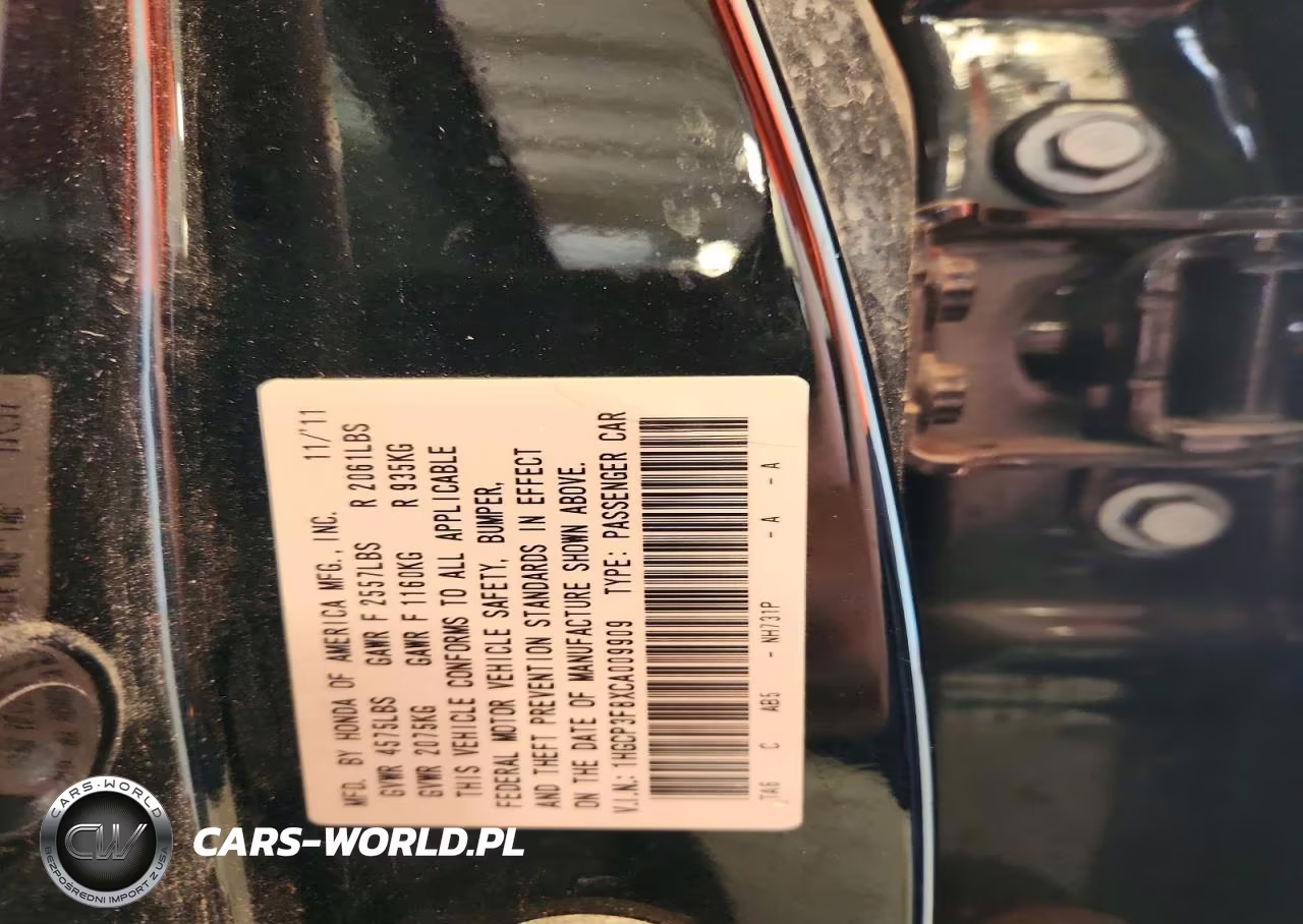 2012 Honda Accord Exl VIN:1HGCP3F8XCA009909 - 12