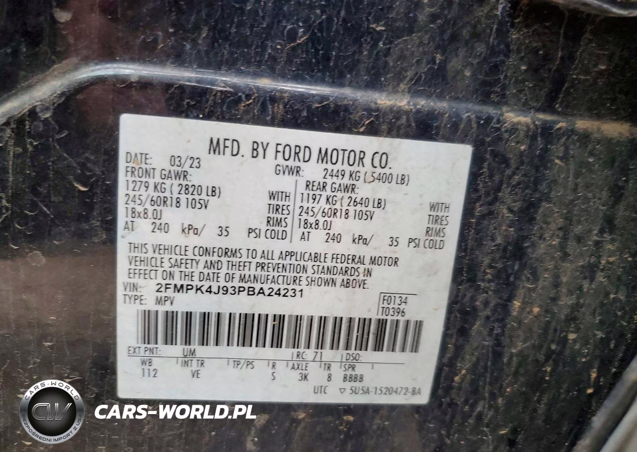 2023 Ford Edge Sel VIN:2FMPK4J93PBA24231 - 12