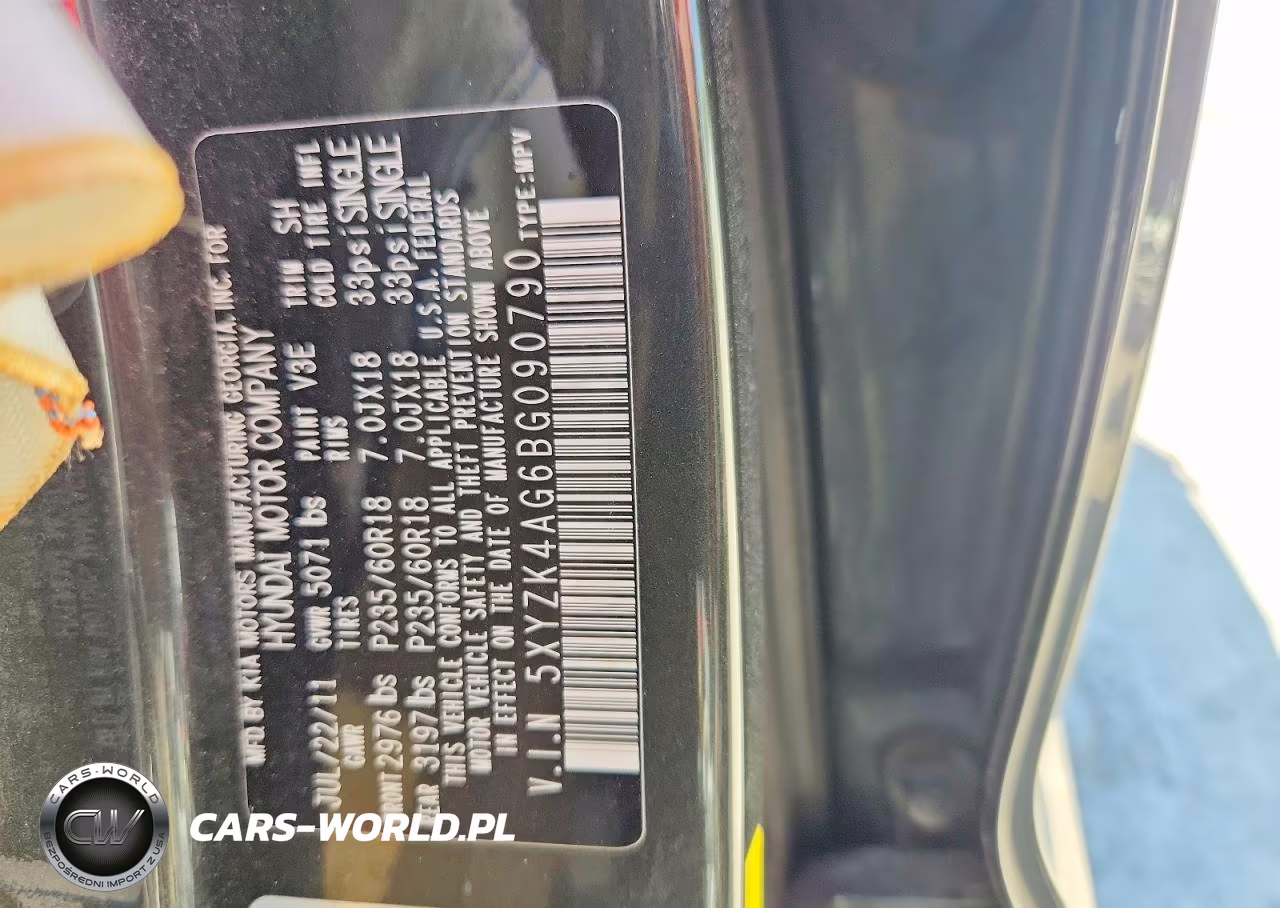 2011 Hyundai Santa Fe Limited VIN:5XYZK4AG6BG090790 - 13