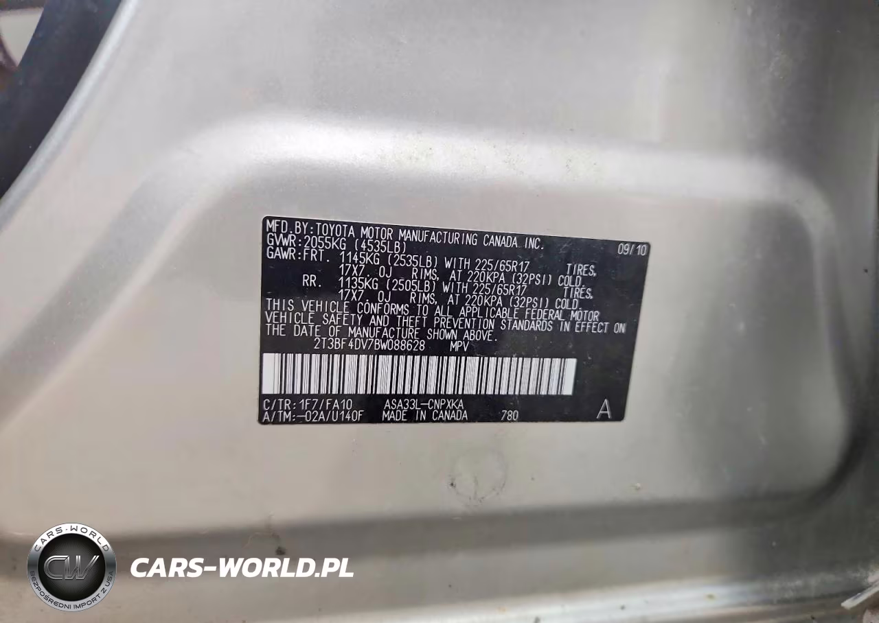 2011 Toyota Rav4 Base VIN:2T3BF4DV7BW088628 - 13