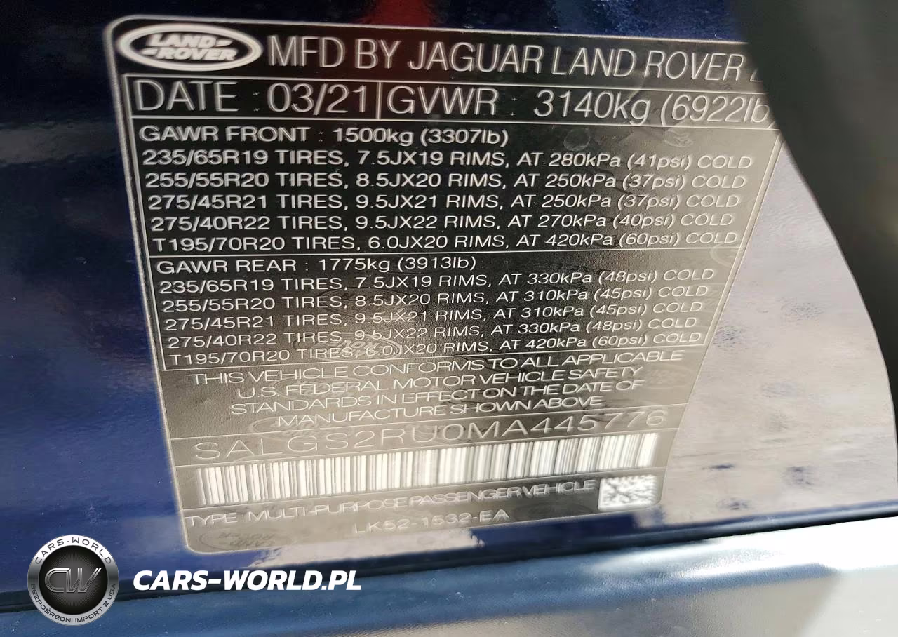 2021 Land Rover Range Rover Hse Westminster Edition VIN:SALGS2RU0MA445776 - 13