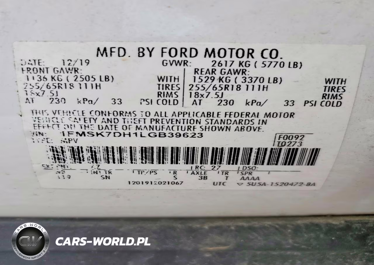 2020 Ford Explorer Xlt VIN:1FMSK7DH1LGB39623 - 13