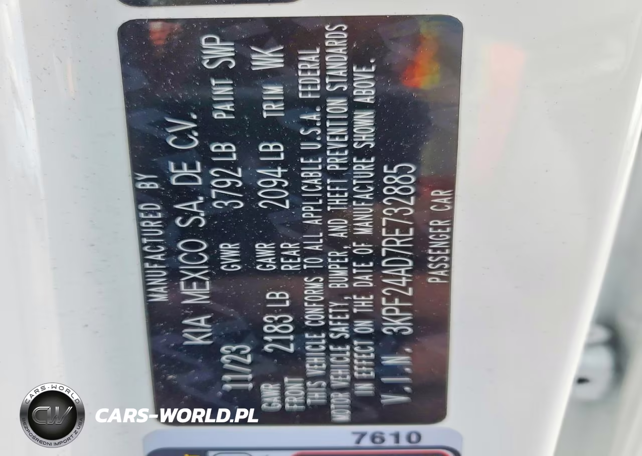 2024 Kia Forte Lxs VIN:3KPF24AD7RE732885 - 13