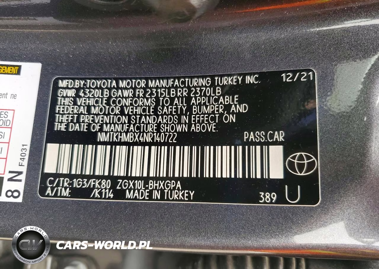 2022 Toyota C-Hr Xle VIN:NMTKHMBX4NR140722 - 13