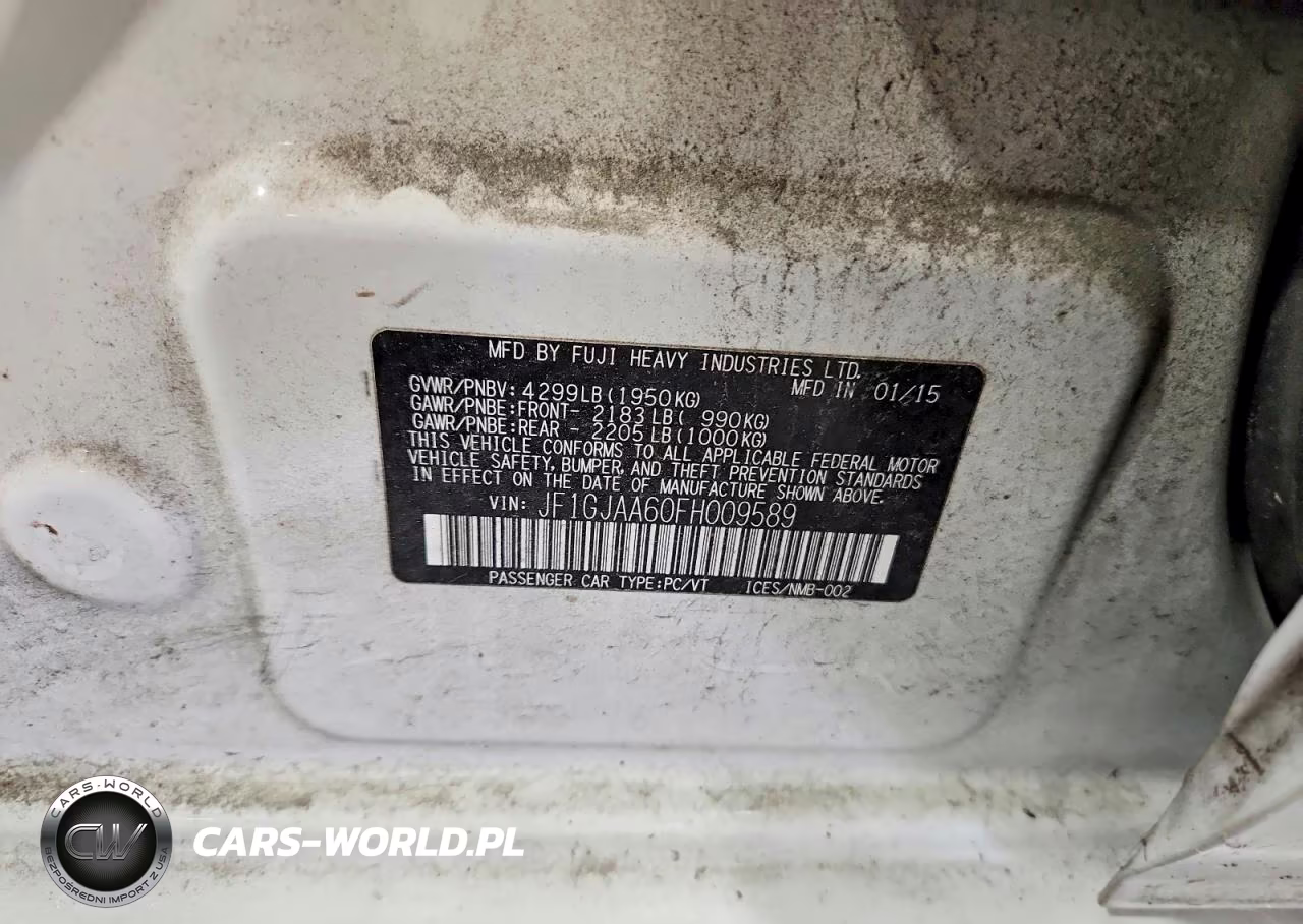 2015 Subaru Impreza VIN:JF1GJAA60FH009589 - 12
