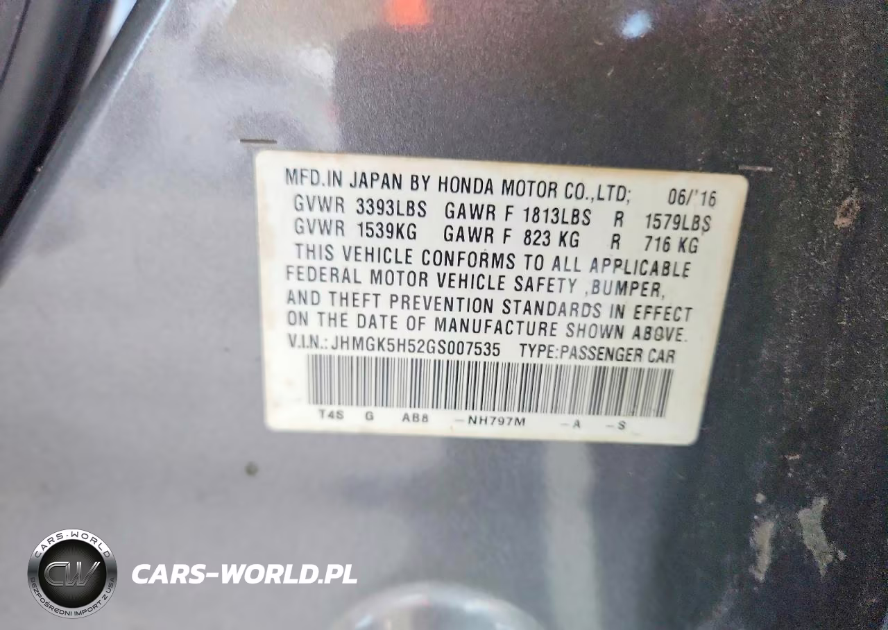2016 Honda Fit Lx VIN:JHMGK5H52GS007535 - 12