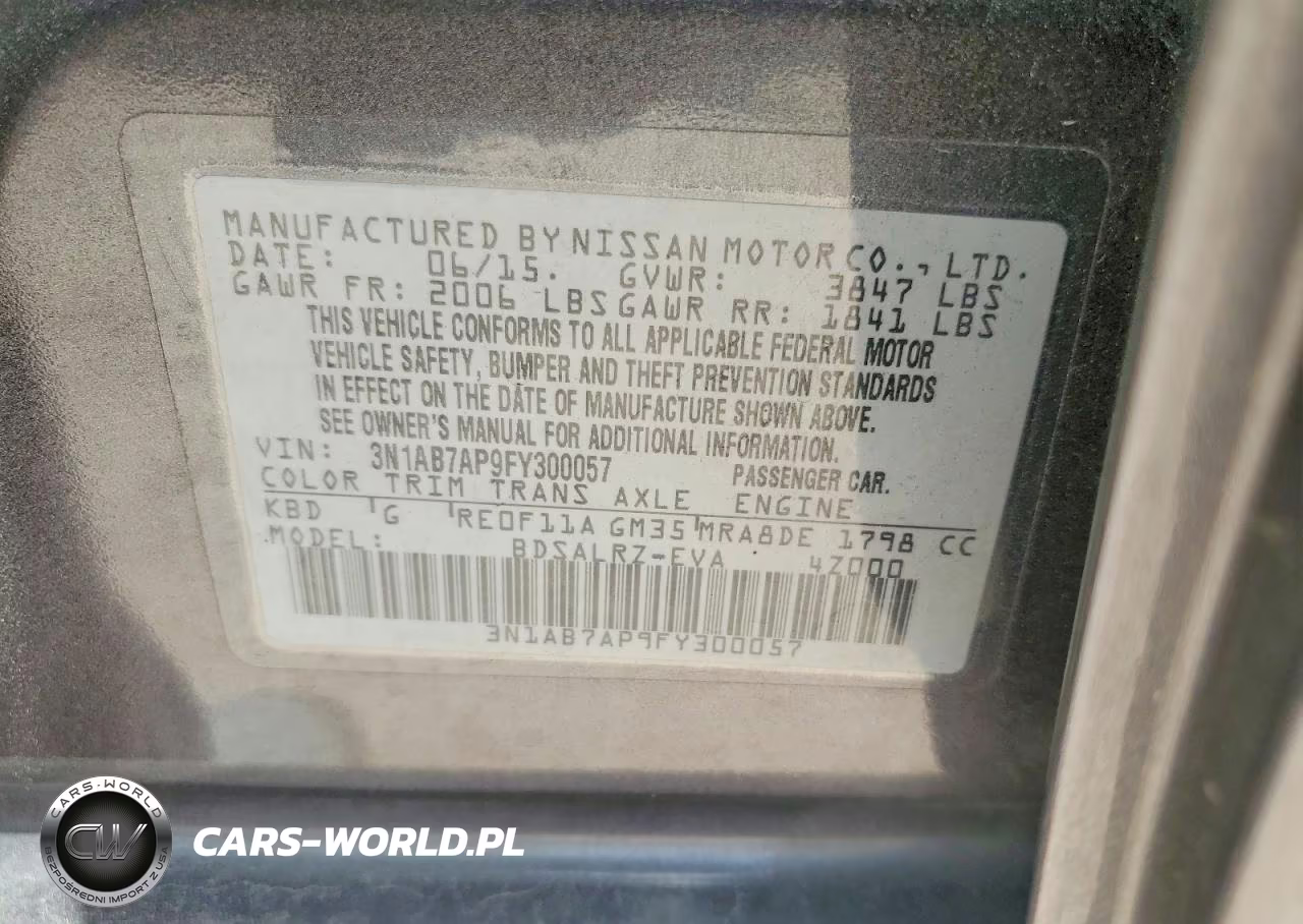 2015 Nissan Sentra Sr VIN:3N1AB7AP9FY300057 - 12