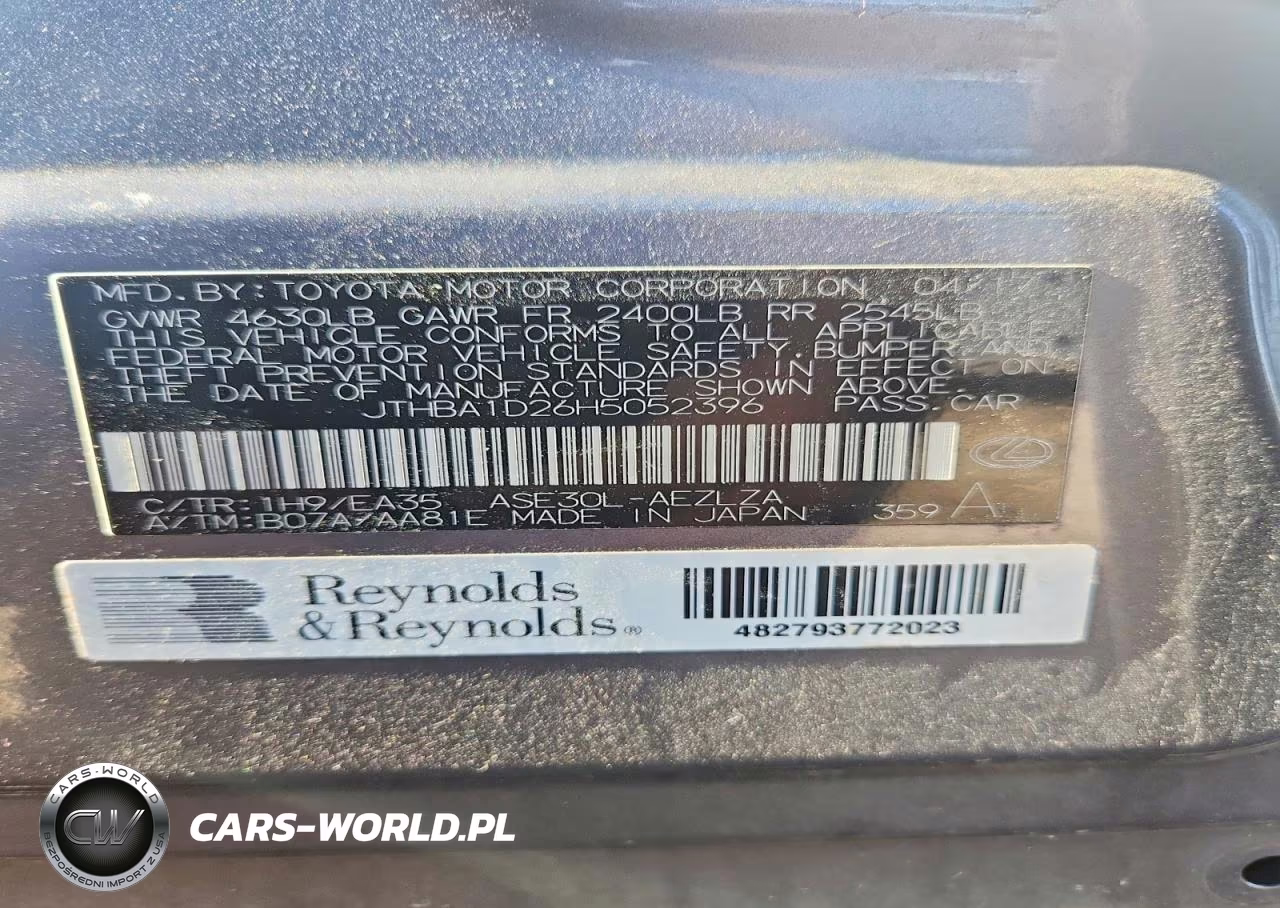 2017 Lexus Is 200T VIN:JTHBA1D26H5052396 - 12