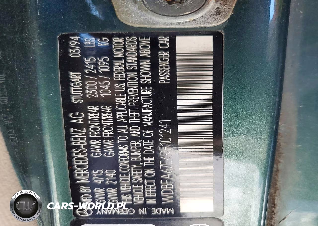1994 Mercedes-Benz Sl 500 VIN:WDBFA67E4RF101241 - 12
