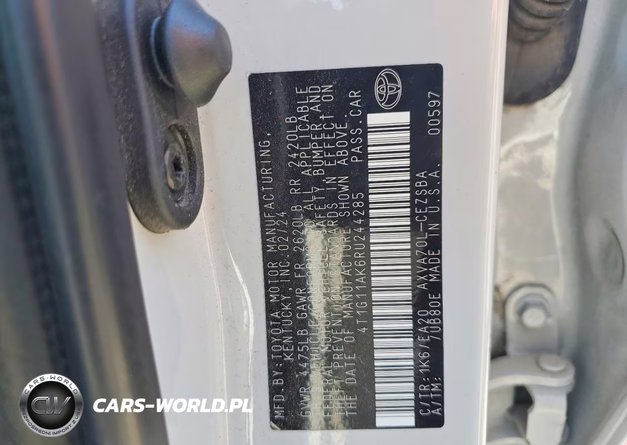 2024 Toyota Camry Se VIN:4T1G11AK6RU244285 - 13