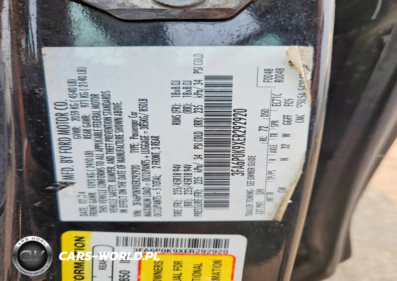2014 Ford Fusion Titanium VIN:3FA6P0K9XER292920 - 12
