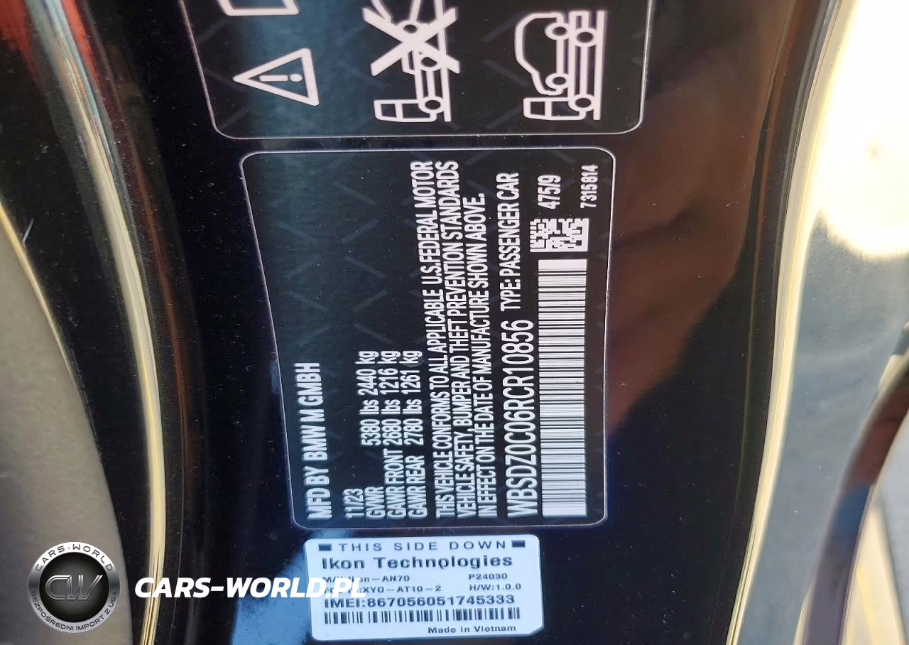 2024 BMW M8 VIN:WBSDZ0C06RCR10856 - 12