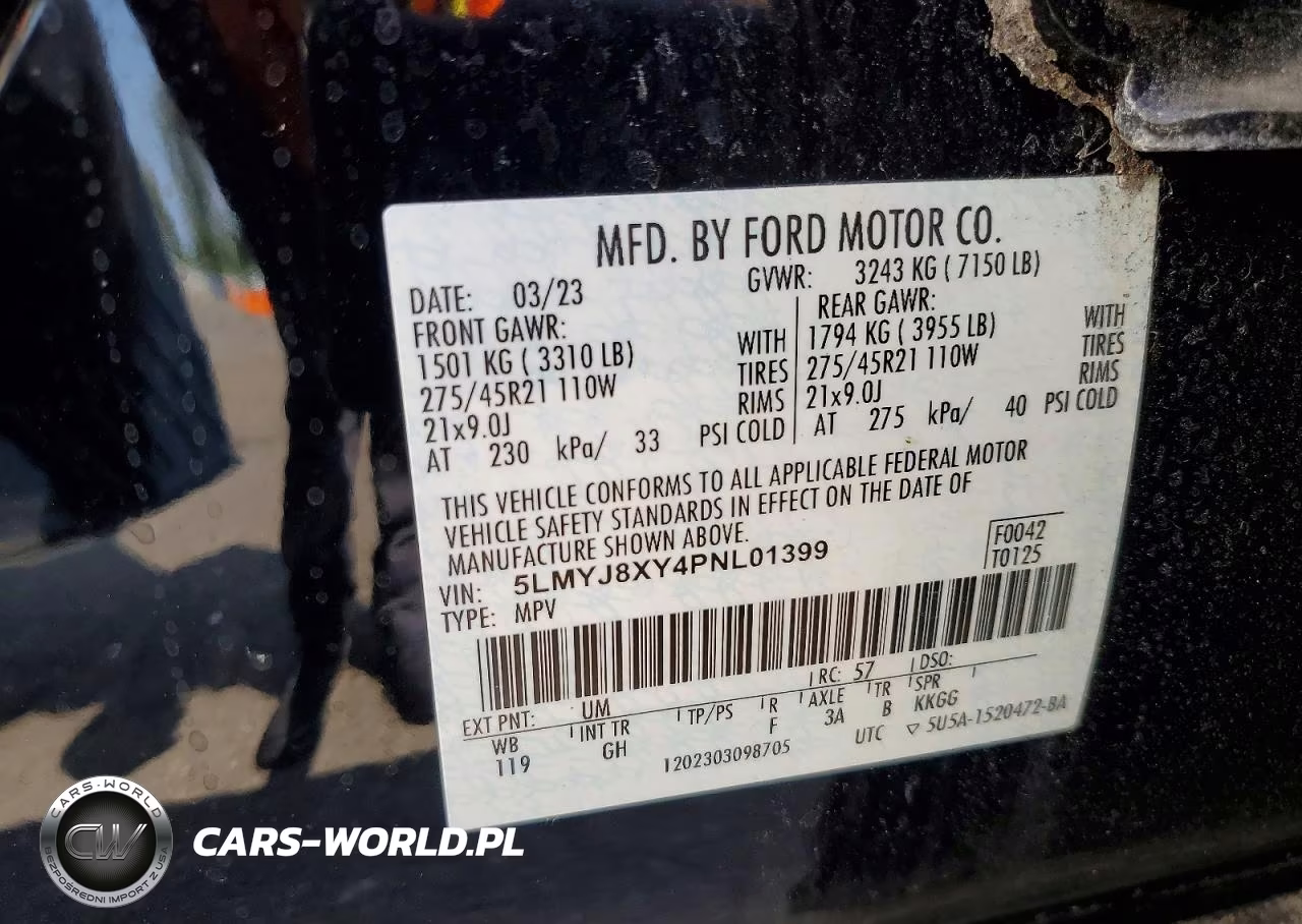 2023 Lincoln Aviator Grand Touring VIN:5LMYJ8XY4PNL01399 - 13