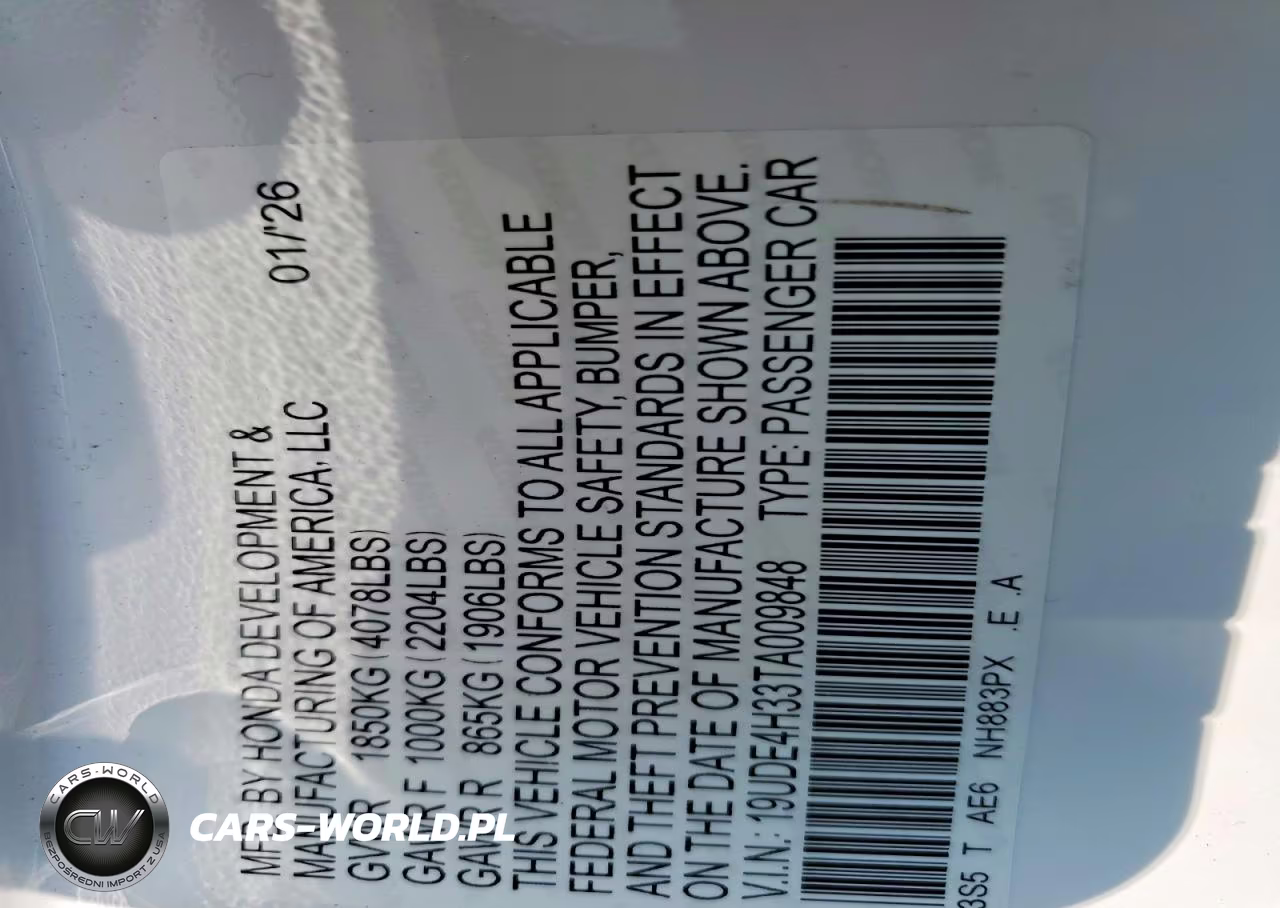 2026 Acura Integra A-Spec VIN:19UDE4H33TA009848 - 12