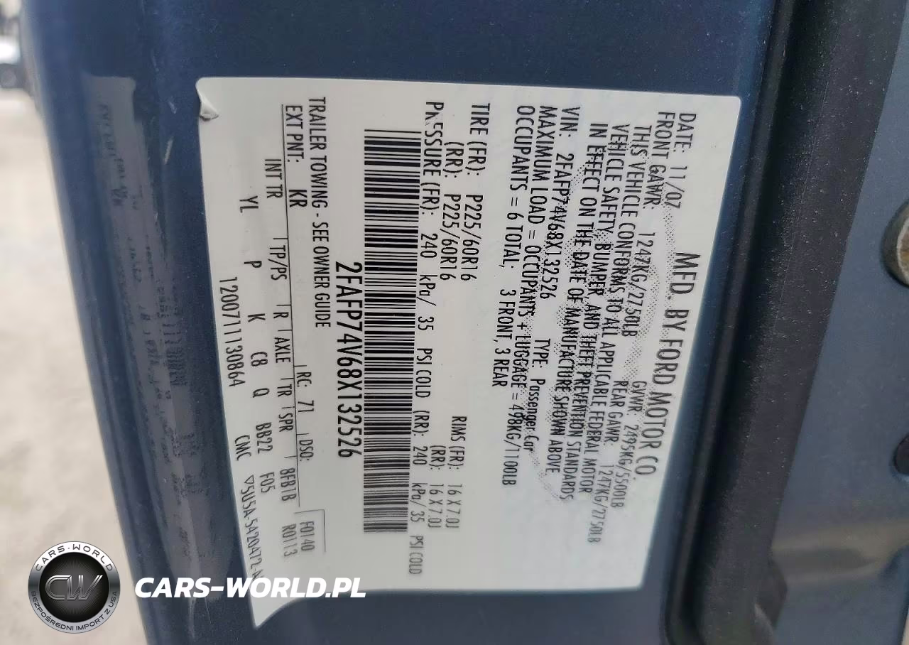 2008 Ford Crown Victoria Lx VIN:2FAFP74V68X132526 - 12