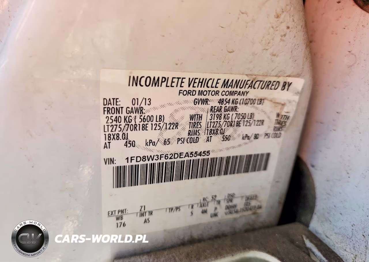 2013 Ford F350 Super Duty VIN:1FD8W3F62DEA55455 - 12