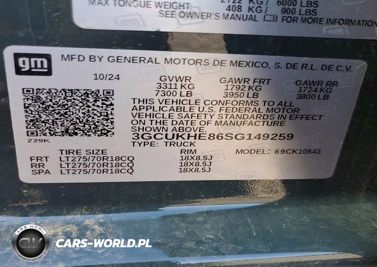 2025 Chevrolet Silverado K1500 Zr2 VIN:3GCUKHE86SG149259 - 12