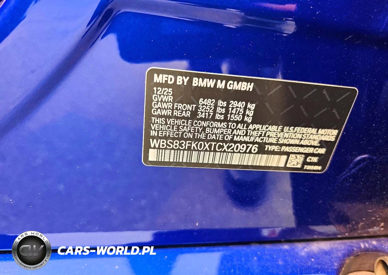 2026 BMW M5 Base VIN:WBS83FK0XTCX20976 - 12