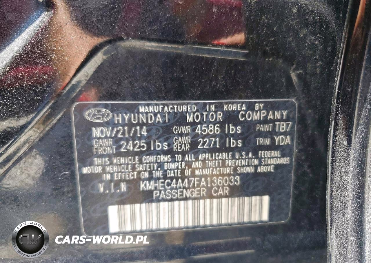 2015 Hyundai Sonata Hybrid Limited VIN:KMHEC4A47FA136033 - 12